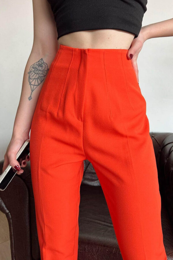 Pantaloni dama office Melinka oranj