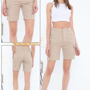 Pantaloni scurti dama Anays Crem - imagine 1