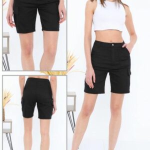 Pantaloni scurti dama Anays Negru - imagine 1