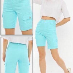 Pantaloni scurti dama Anays Turcoaz - imagine 1