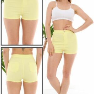 Pantaloni scurti dama Anya Galben - imagine 1