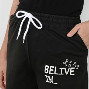 Pantaloni scurti dama Believe In Negru - imagine 1