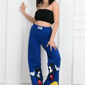 Pantaloni sport dama Mickey albastru - imagine 2