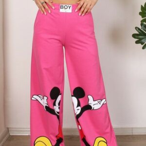 Pantaloni sport dama Mickey fucsia - imagine 1