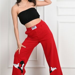 Pantaloni sport dama Mickey rosu - imagine 5