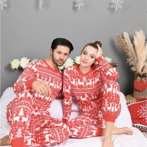 Pijama barbat motive Craciun Red - imagine 3