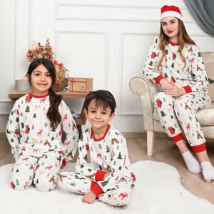 Pijama copii motive Craciun Camp - imagine 1