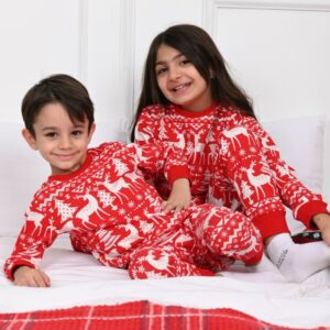 Pijama copii motive Craciun Red - imagine 1
