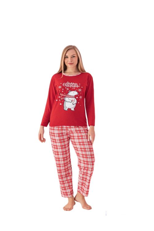 Pijama-dama-bumbac-motive-Craciun-Urs-2.jpg