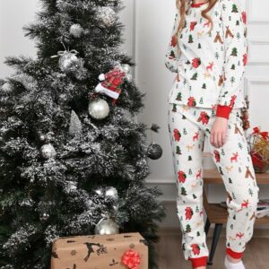 Pijama dama motive Craciun Camp - imagine 1