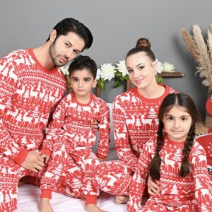 Pijama dama motive Craciun Red - imagine 3