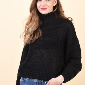 Pulover dama Noisy May Negru Petite - imagine 1