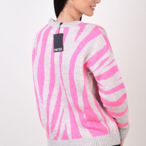 Pulover dama Pieces Tebra Azalea Roz - imagine 3