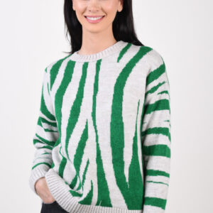 Pulover dama Pieces Tebra Verde - imagine 1