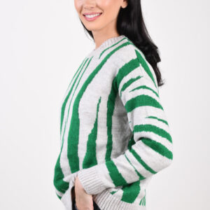 Pulover dama Pieces Tebra Verde - imagine 2