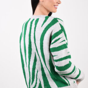 Pulover dama Pieces Tebra Verde - imagine 3