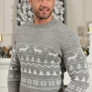 Pulover barbat casual Ren gri - imagine 1