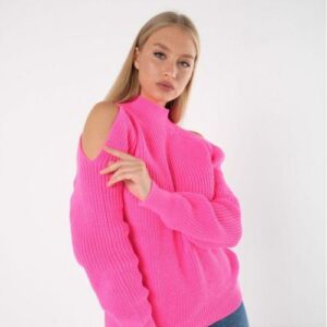 Pulover dama oversize Daya roz - imagine 1