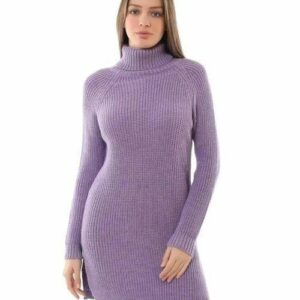 Pulover lung dama Ann lila - imagine 1