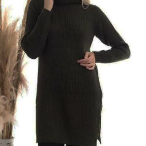 Pulover lung dama Ann negru - imagine 1