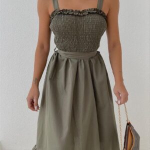 Rochie dama Bertha Kaki - imagine 1