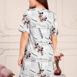 Rochie dama Cartoons In My Life Alb - imagine 3