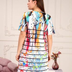 Rochie dama Cartoons In My Life Bleu - imagine 2