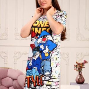 Rochie dama Cartoons In My Life Multicolor - imagine 2