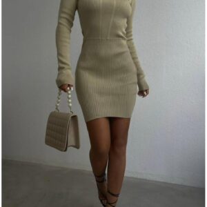 Rochie dama Chica Bej - imagine 2
