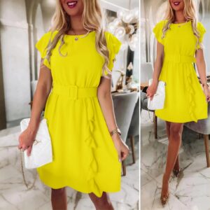 Rochie dama Dyssera Galben - imagine 1