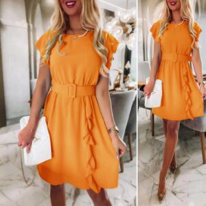 Rochie dama Dyssera Portocaliu - imagine 1