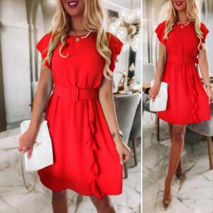 Rochie dama Dyssera Rosu - imagine 1