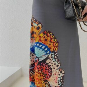 Rochie dama Give Me Butterflies Gri - imagine 2