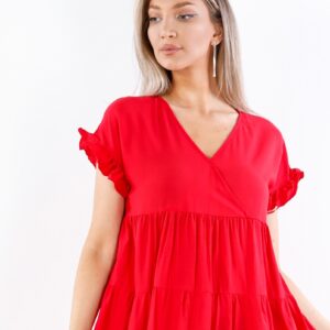 Rochie dama Joyceth Rosu - imagine 3