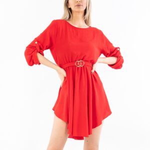 Rochie dama Kasen Rosu - imagine 1