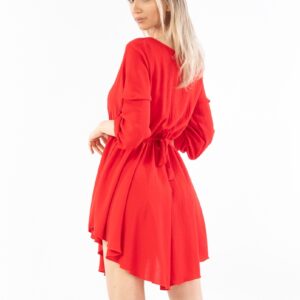 Rochie dama Kasen Rosu - imagine 2