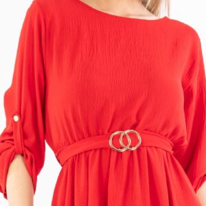 Rochie dama Kasen Rosu - imagine 3