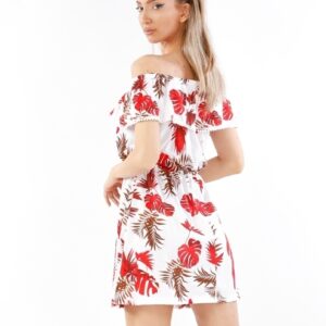 Rochie dama Klausa Alb si Rosu - imagine 2