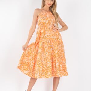Rochie dama Linnaea Portocaliu - imagine 1