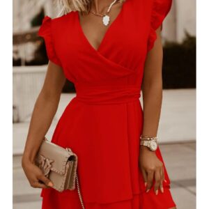 Rochie dama Monesse Rosu - imagine 1