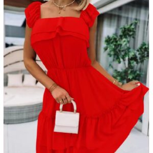Rochie dama Myhta Rosu - imagine 1
