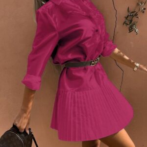 Rochie dama Plisata Lisa Fucsia - imagine 1