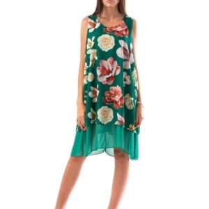 Rochie dama RowyFLowersBrew Verde - imagine 1