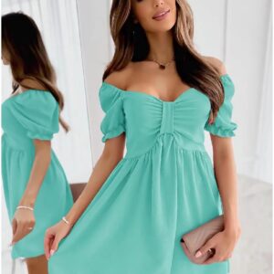 Rochie dama Samathe Turcoaz - imagine 1