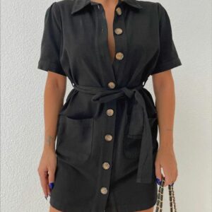 Rochie dama Sarafan Jenny Negru - imagine 1