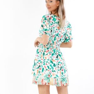 Rochie dama Stry Alb si Verde - imagine 2