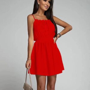 Rochie dama Tossy Rosu - imagine 1