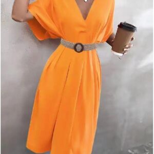 Rochie dama Vyenna Portocaliu - imagine 1