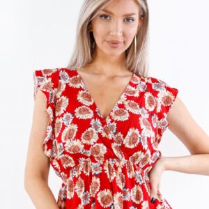 Rochie dama Yhnola Eleven Rosu - imagine 3