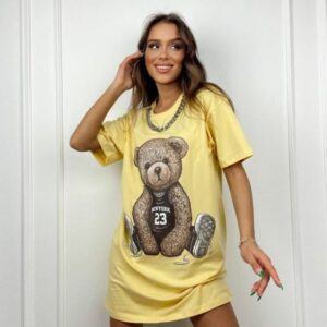 Rochie casual dama BabyBear Galben - imagine 1
